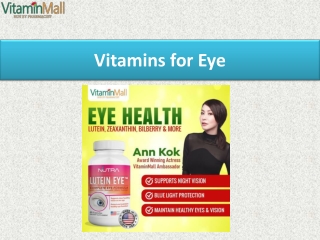 Vitamins for Eye