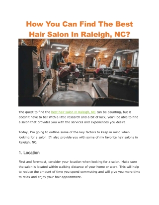 best hair salon in raleigh nc