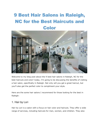 best hair salon raleigh nc