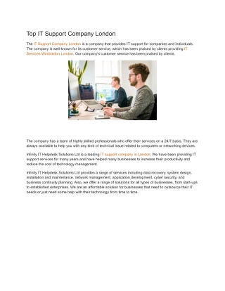 Top IT Support Company London