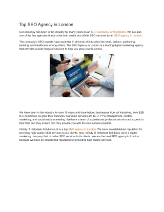Top SEO Agency in London