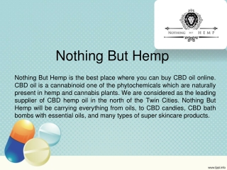 CBD Tincture - Nothingbuthemp