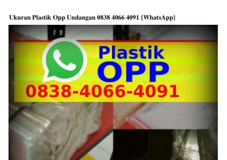 Ukuran Plastik Opp Undangan