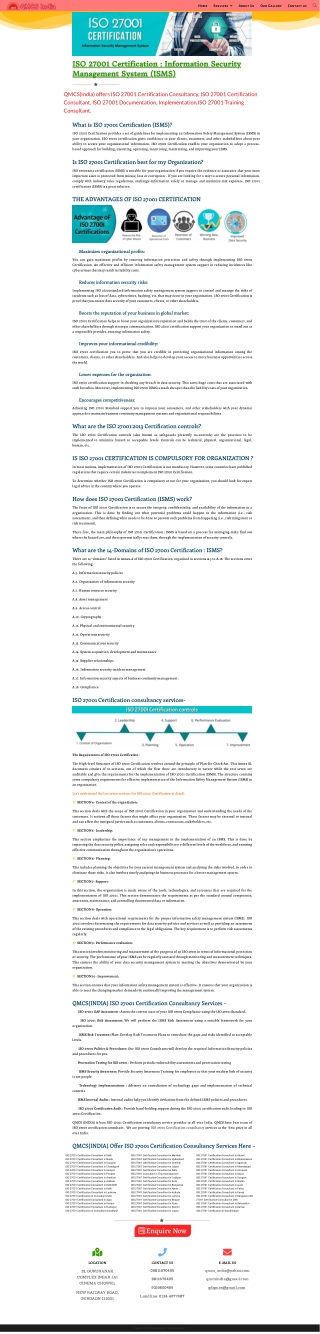 How does ISO 27001 Certification work in organizations?