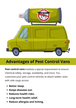 Advantages of Pest Control Vans