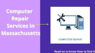 Computer Repair Services in Massachusetts