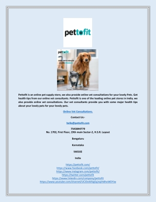 Online Vet Consultations