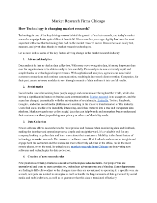 Market research firms chicago