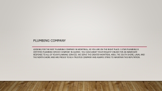 Plumbing Company PPT