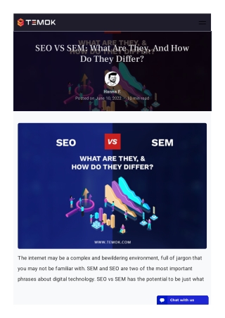 SEO VS SEM What Are They, And How Do They Differ