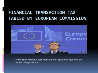 Financial transaction tax tabled by European Commission