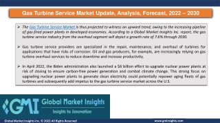 Gas Turbine Service Market Update, Analysis, Forecast, 2022 – 2030