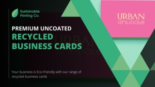 Premium Uncoated Recycled Business Cards - Sustainable Printing Co