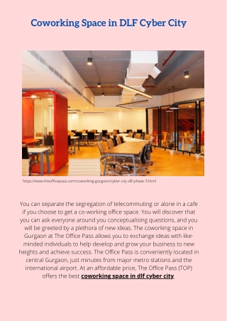 Coworking Space in DLF Cyber City
