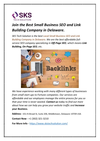 The Best Local SEO Marketing Company in your area in Delaware.