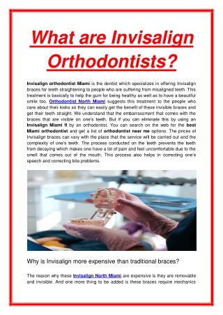 What are Invisalign Orthodontists