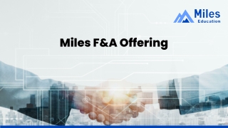Miles Finance & Accountancy Offerings