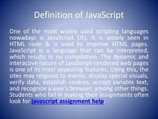 Definition of JavaScript
