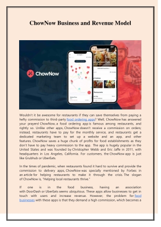 ChowNow Business and Revenue Model