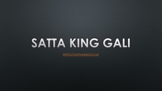 Satta King GALI