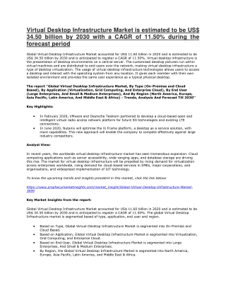 Virtual Desktop Infrastructure Market