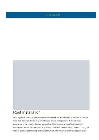 Roof Installation