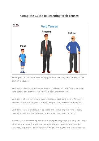Complete Guide to Learning Verb Tenses