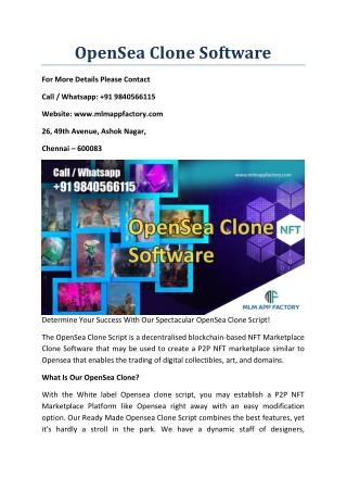 OpenSea Clone Software