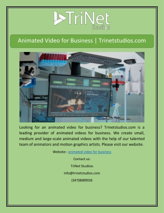 Animated Video for Business | Trinetstudios.com