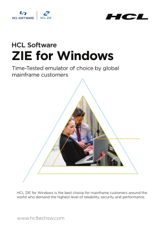 HCL ZIE for Windows - Time-Tested Emulator by Global Mainframe Customers