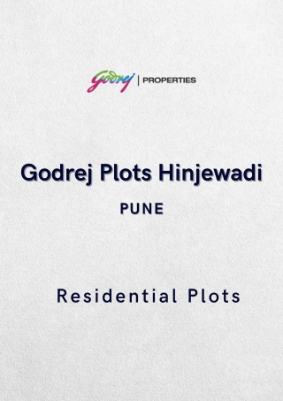 Godrej Plots Hinjewadi Pune E Brochure