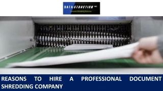 Reasons to Hire a Professional Document Shredding Company