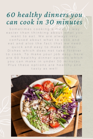 60 healthy dinners you can cook in 30 minutes Mohit Bansal Chandigarh