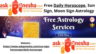 Free Daily Horoscope, Sun Sign, Moon Sign Astrology