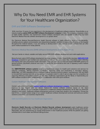 Why Do You Need EMR and EHR Systems for Your Healthcare Organization?