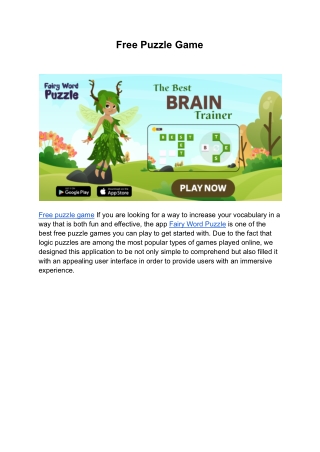 Free Puzzle Game
