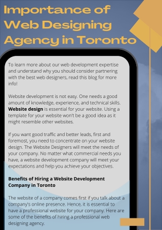 Importance of Web Designing Agency in Toronto