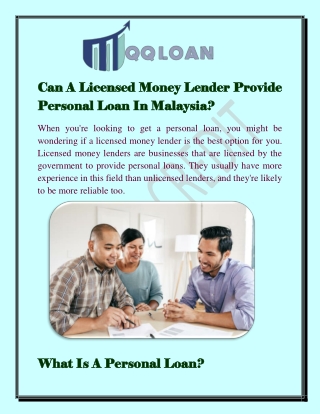 Can A Licensed Money Lender Provide Personal Loan In Malaysia