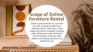 Scope of Online Furniture Rental