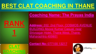 BEST CLAT COACHING IN THANE