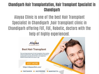 Chandigarh Hair Transplantation, Hair Transplant Specialist in Chandigarh