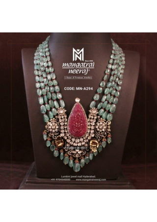 Unique and Elegant Beads Haram with Lord Balaji Pendant
