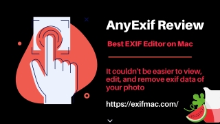 AnyExif - Best Exif Editor on Mac Computer