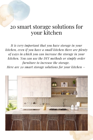20 smart storage solutions for your kitchen By Mohit Bansal Chandigarh