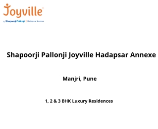 Shapoorji Pallonji Hadapsar Annexe Manjri Pune | Brochure