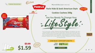 Parle Hide & Seek American Style Cookies Cashew 200g - Indian Groceries in New Z