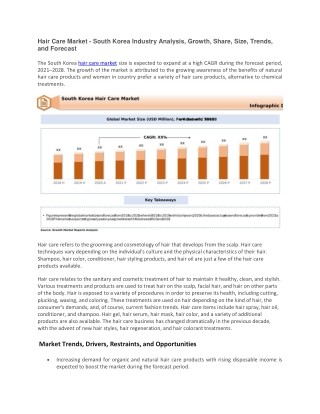 Hair Care Market