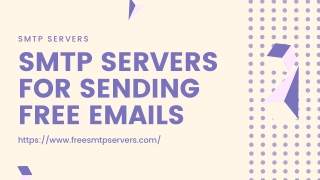 SMTP Servers For Sending Free Emails