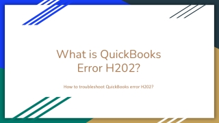 How to troubleshoot QuickBooks error h202