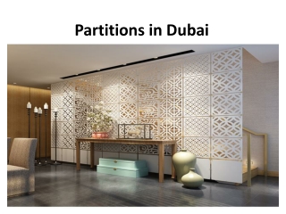 Partitions in Dubai